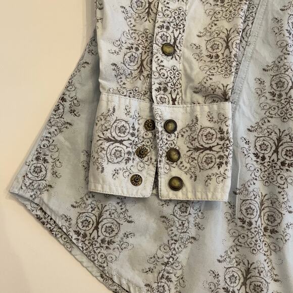 Panhandle Slim Brooks & Dunn Collection Shirt Mens M Western Pearl Snap Blue - Picture 10 of 16